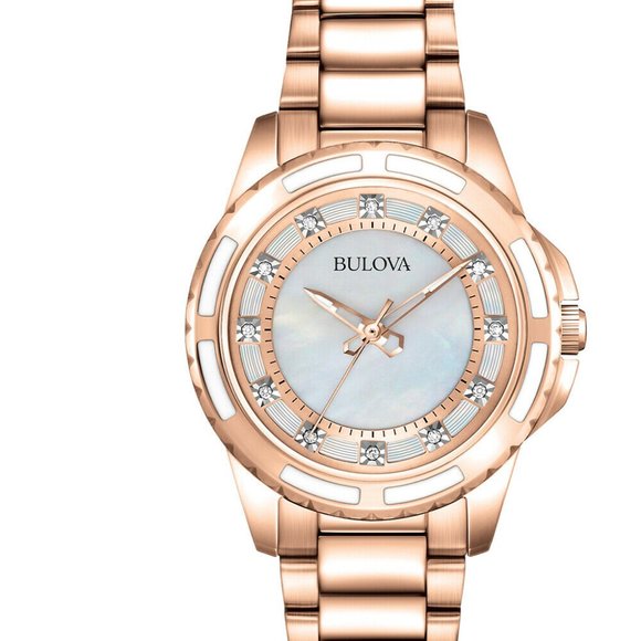 Bulova Accessories | Bulova Rose Gold Diamond Watch | Poshmark